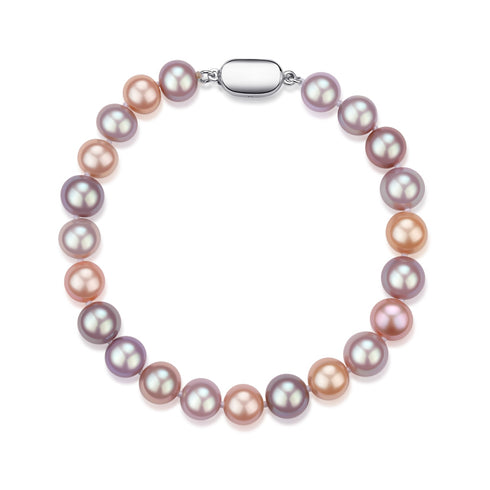 6.0-7.0mm Multicolor Freshwater Pearl Strand Bracelet - Color Grace